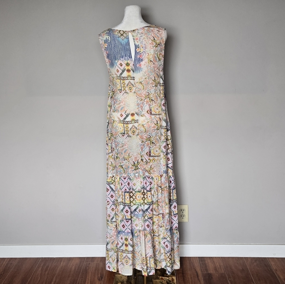 Tolani Boho Multicolor Patchwork Print Sleeveless… - image 2